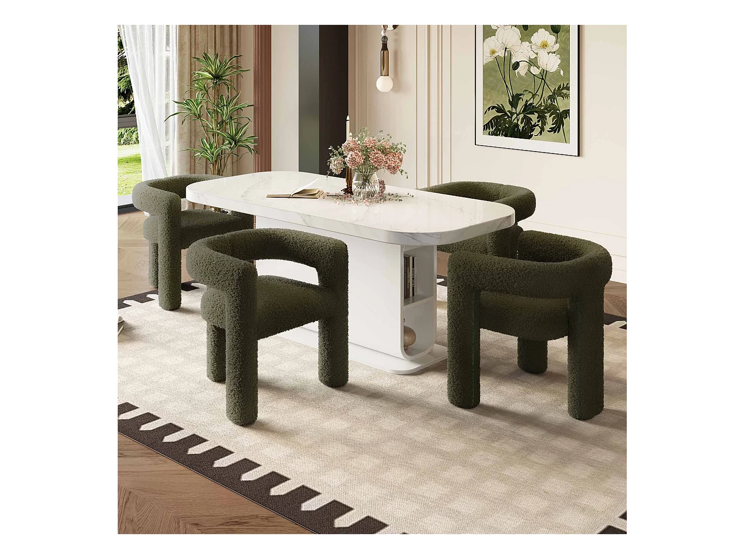 Fauteuil moderne - avec accoudoirs - peluche ours en peluche vert - pour salon et chambre