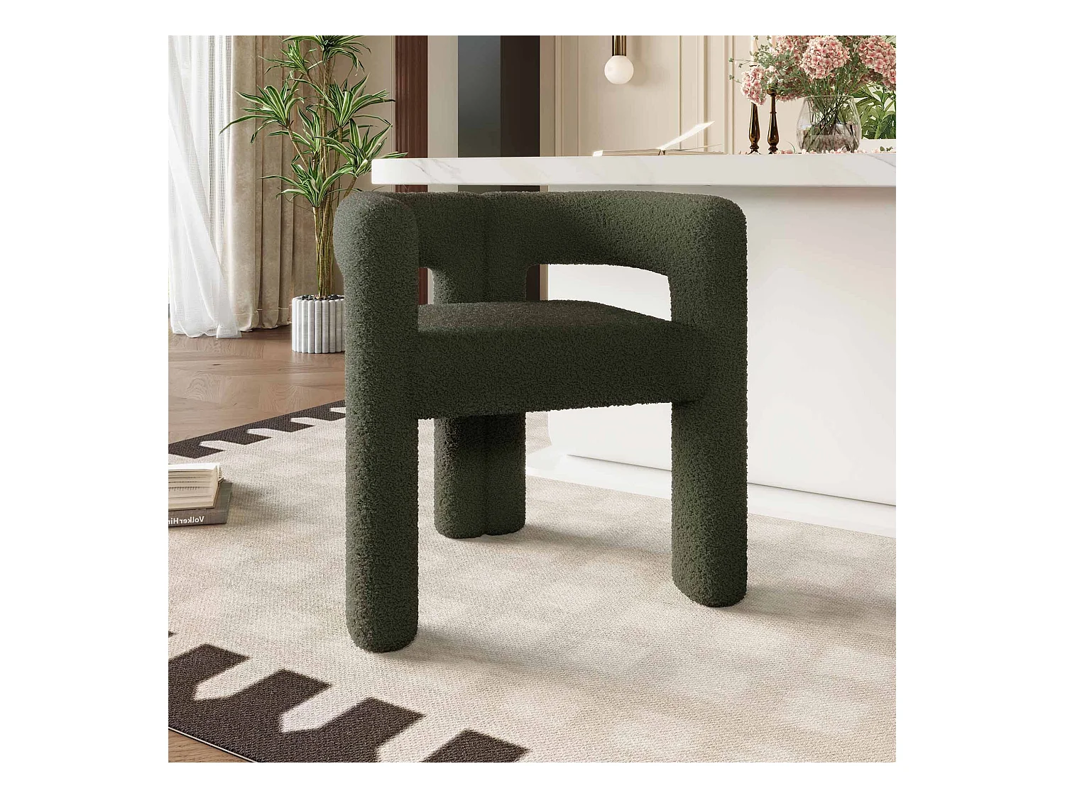 Fauteuil moderne - avec accoudoirs - peluche ours en peluche vert - pour salon et chambre