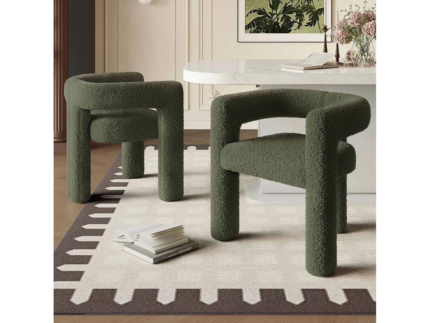 Fauteuil moderne - avec accoudoirs - peluche ours en peluche vert - pour salon et chambre