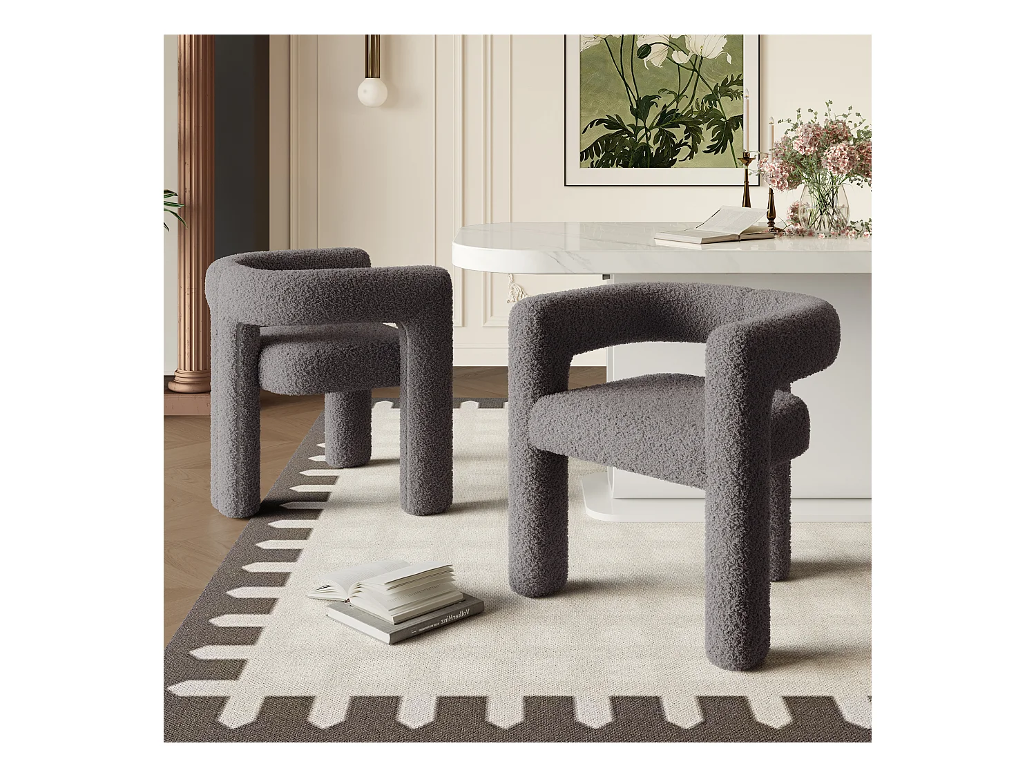 Fauteuil moderne - avec accoudoirs - peluche ours en peluche gris - pour salon et chambre