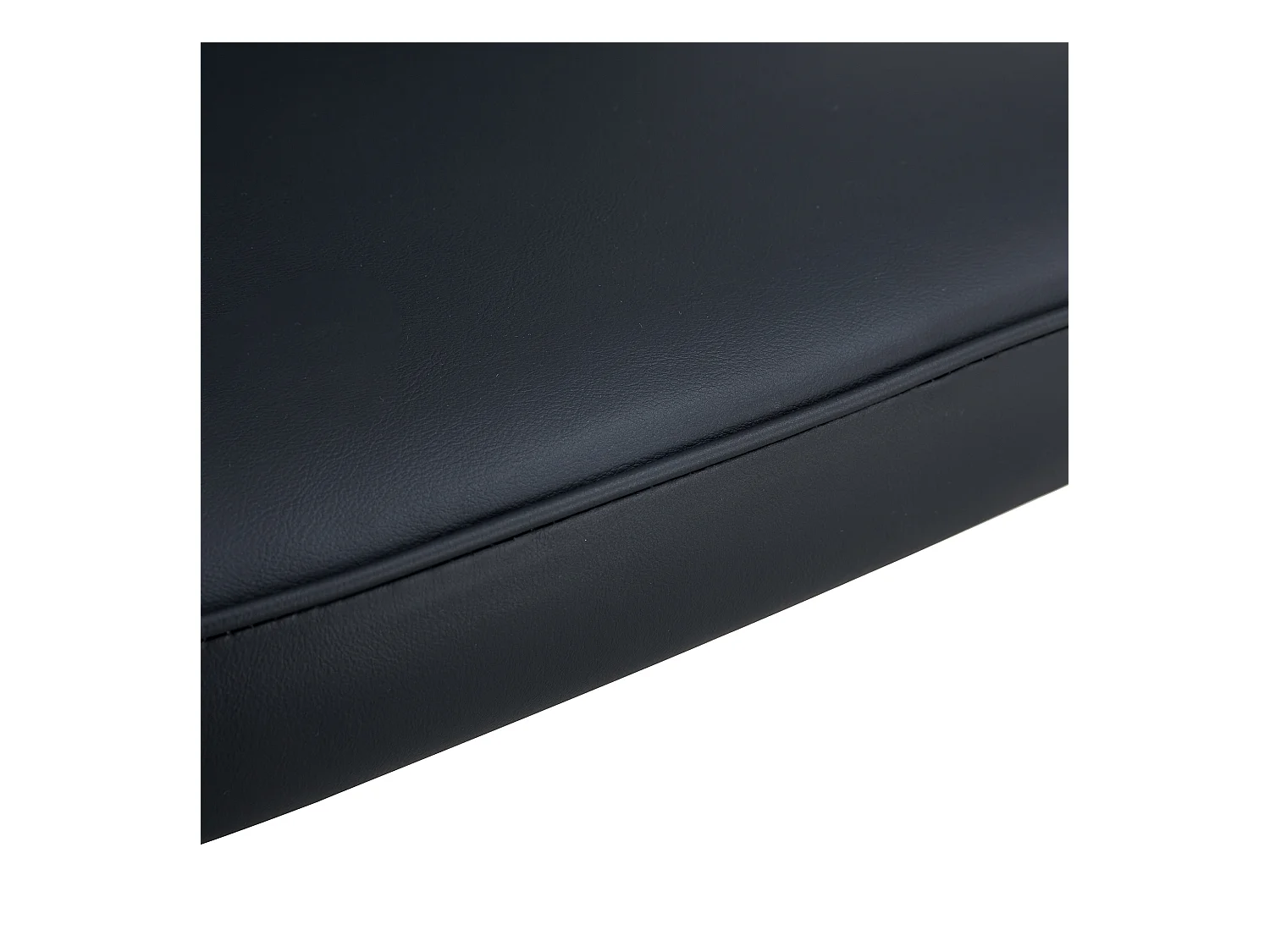 Lot de 2 chaises de salle à manger - Chaises avec dossiers et pieds en métal noir - PU noir - pour salles à manger et cuisines