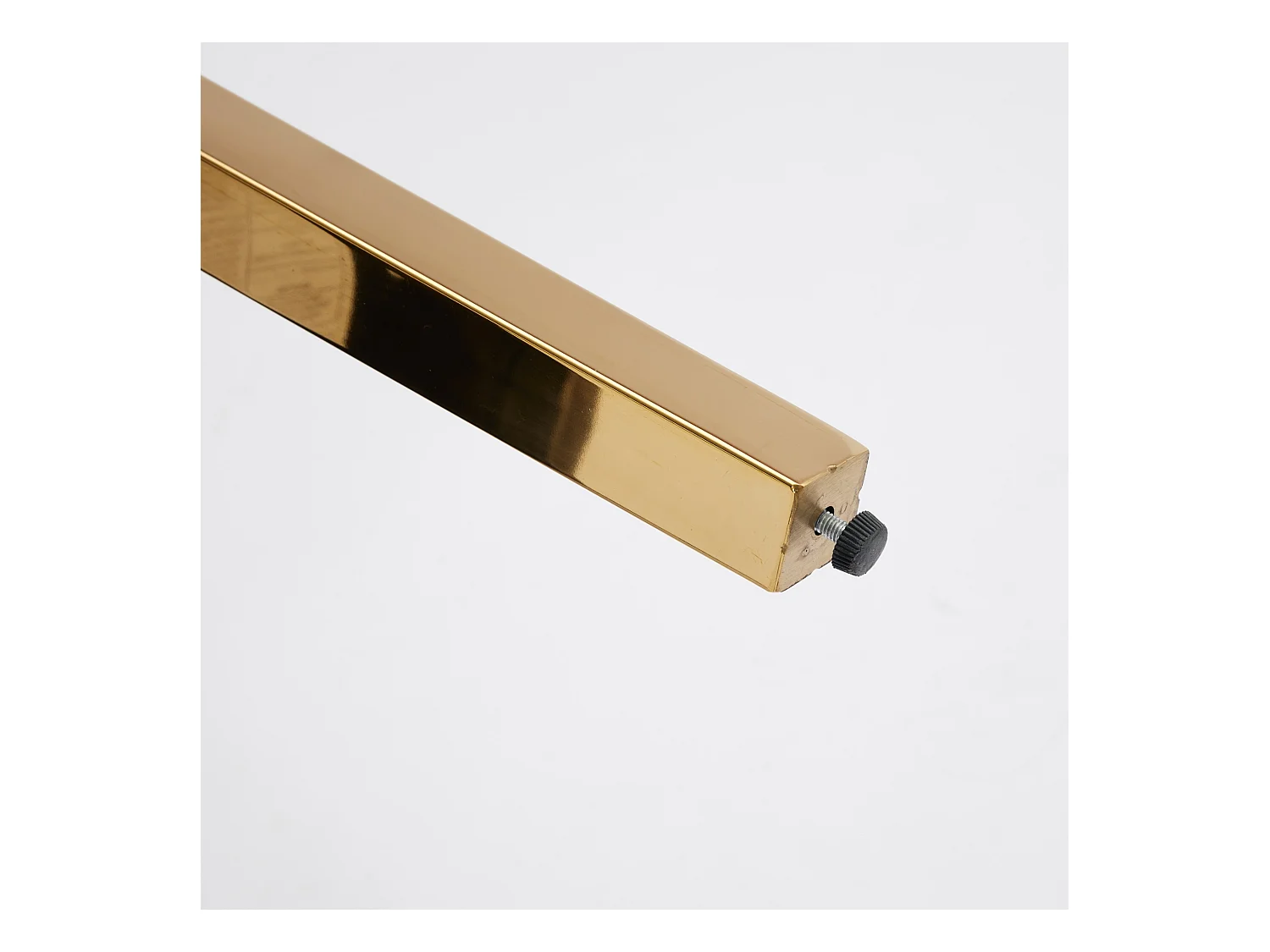 Lot de 2 chaises de salle à manger - Chaises avec pieds en acier inoxydable galvanisé doré et dossiers rembourrés - chenille noir