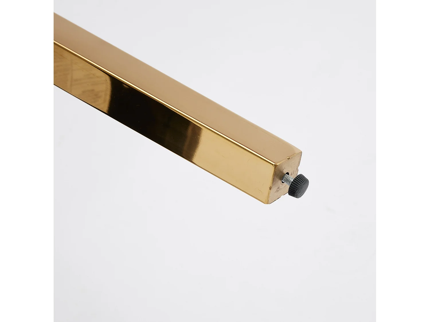 Lot de 2 chaises de salle à manger - Chaises avec pieds en acier inoxydable galvanisé doré et dossiers rembourrés - chenille gris