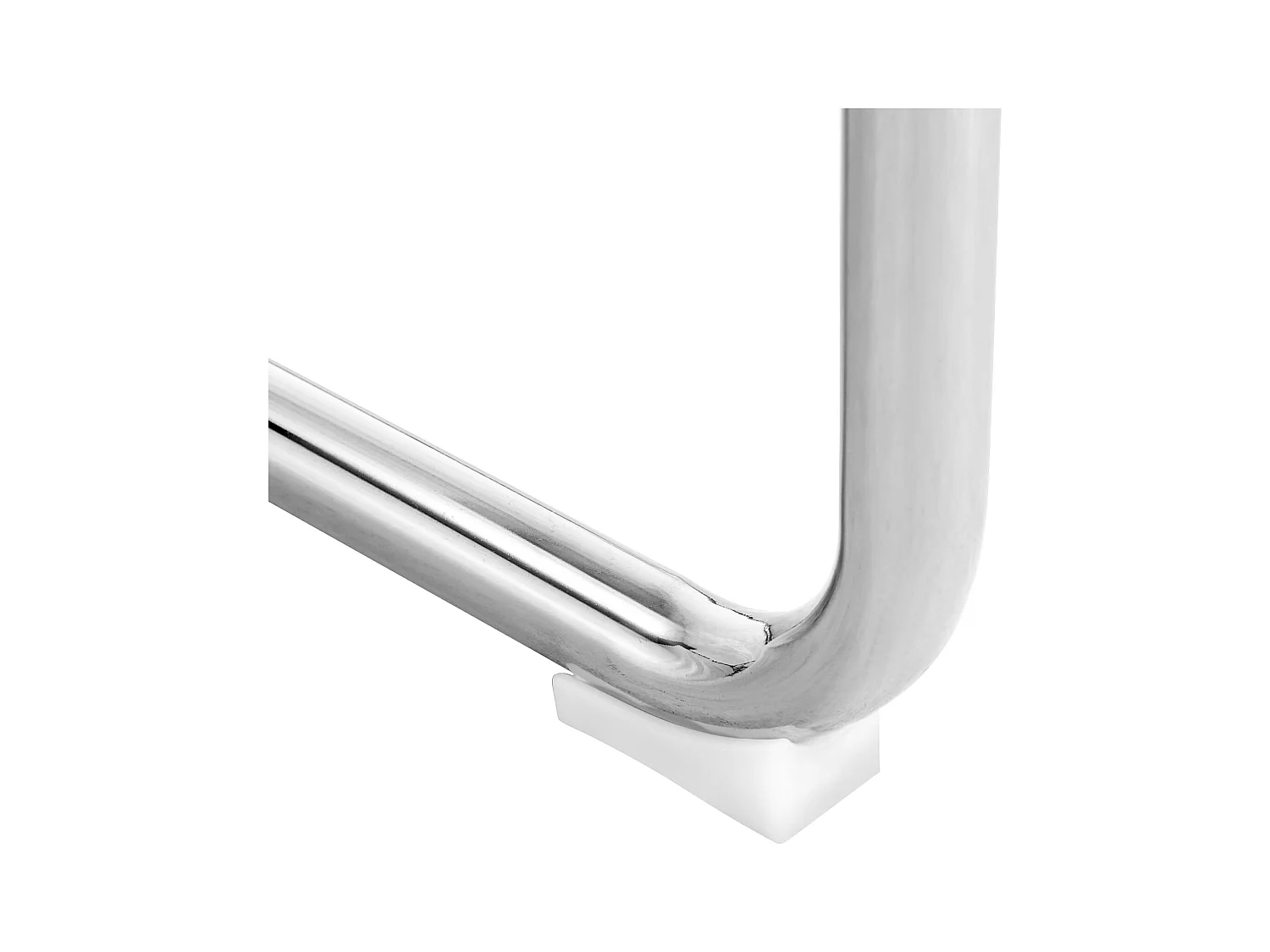 Lot de 4 chaises de salle à manger - Chaise de salle à manger avec dossier et patins antidérapants - pieds en métal argenté brillant - PU gris clair