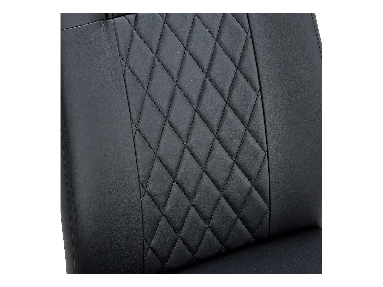 Lot de 4 chaises de salle à manger - Chaise de salle à manger avec dossier et patins antidérapants - pieds en métal doré brillant - PU noir