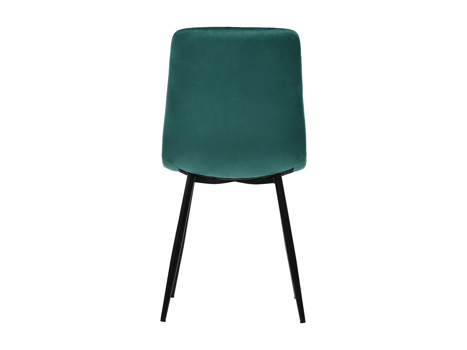 Lot de 4 chaises de salle à manger - Chaises avec dossier rembourré et pieds en métal - velours vert