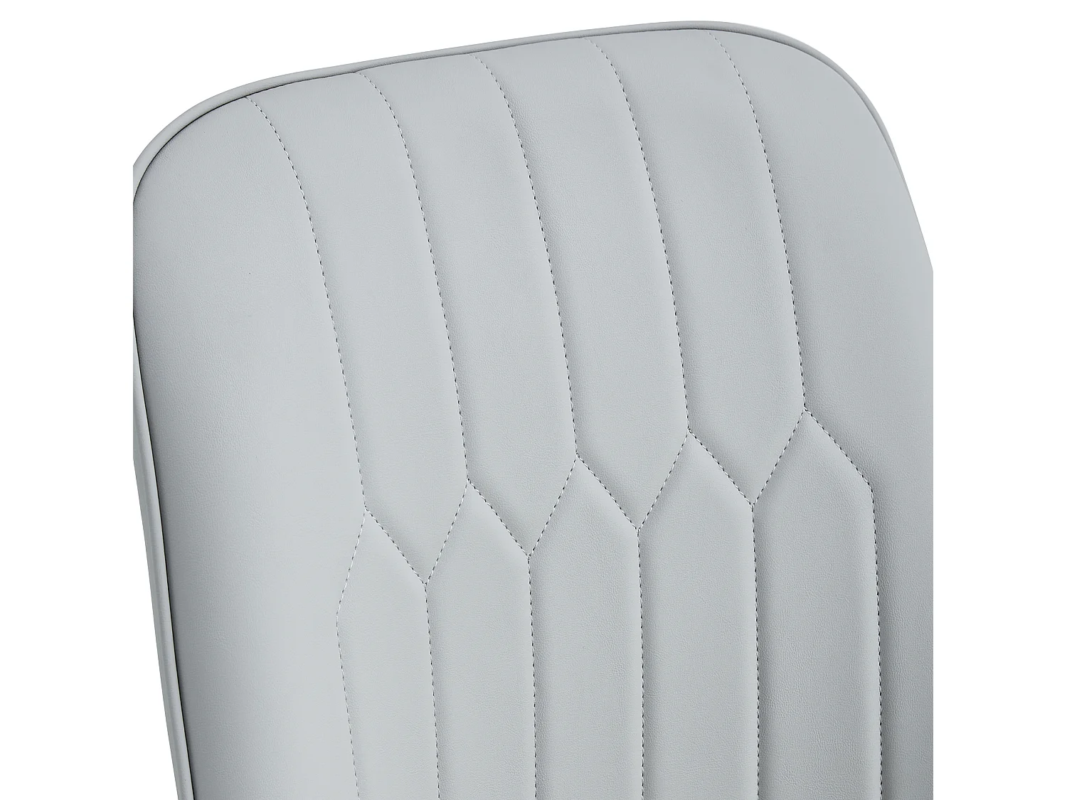 Lot de 2 chaises de salle à manger - Chaises avec dossiers et pieds en métal noir - PU gris - pour salles à manger et cuisines