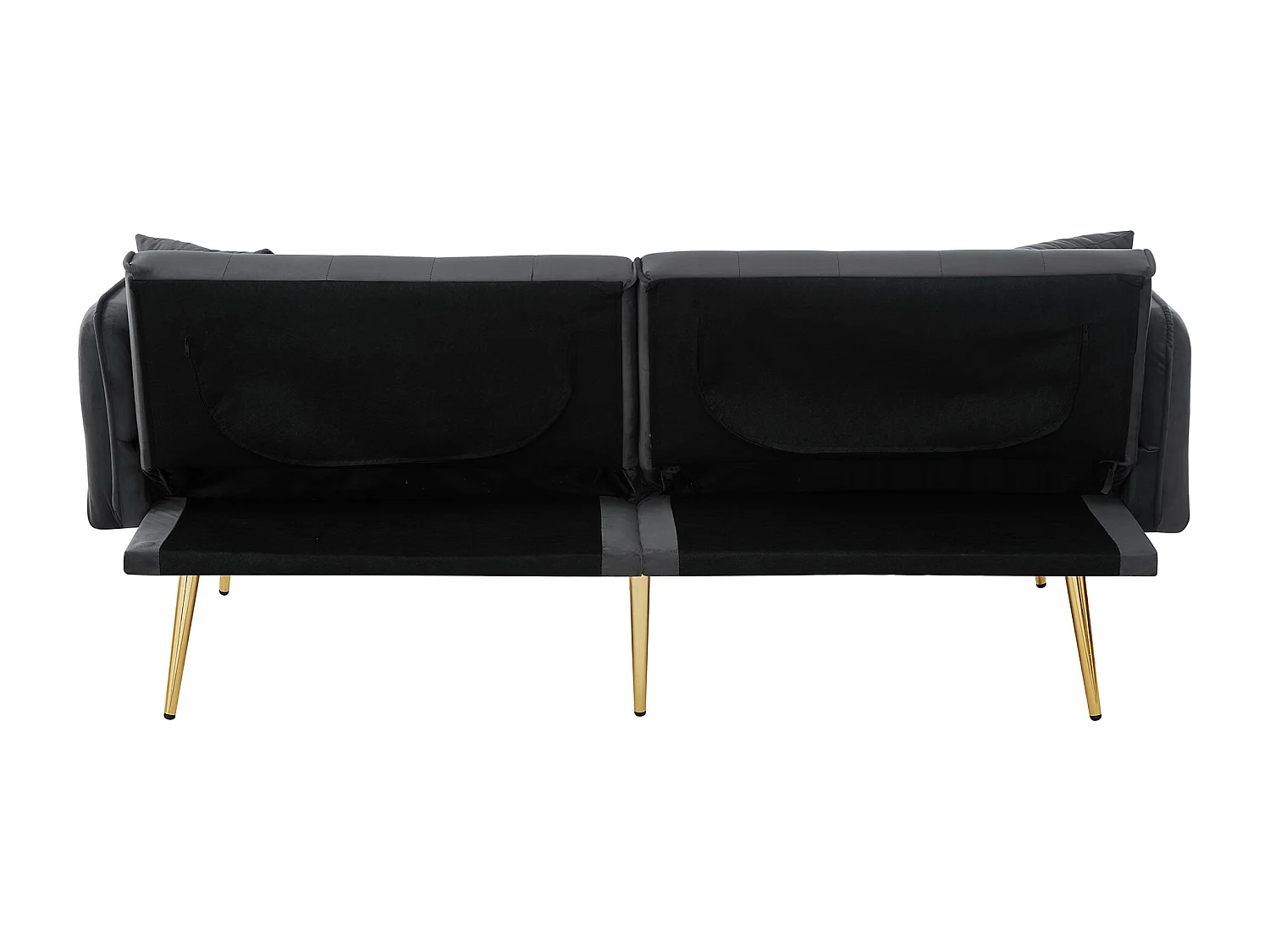 Sofá 2 plazas - Sofá recto con respaldo de 3 posiciones y reposabrazos de 6 posiciones - terciopelo gris - para el salón