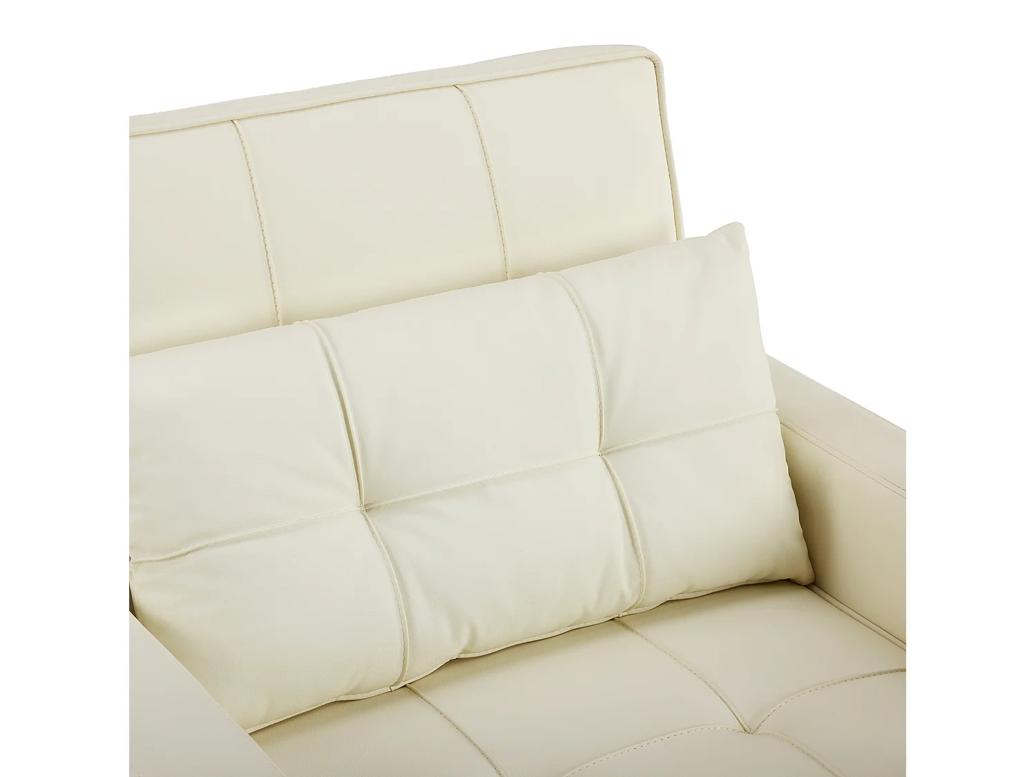 Relaxfauteuil met zijzakken - Rechterbank met bekerhouders en USB-poort - wit