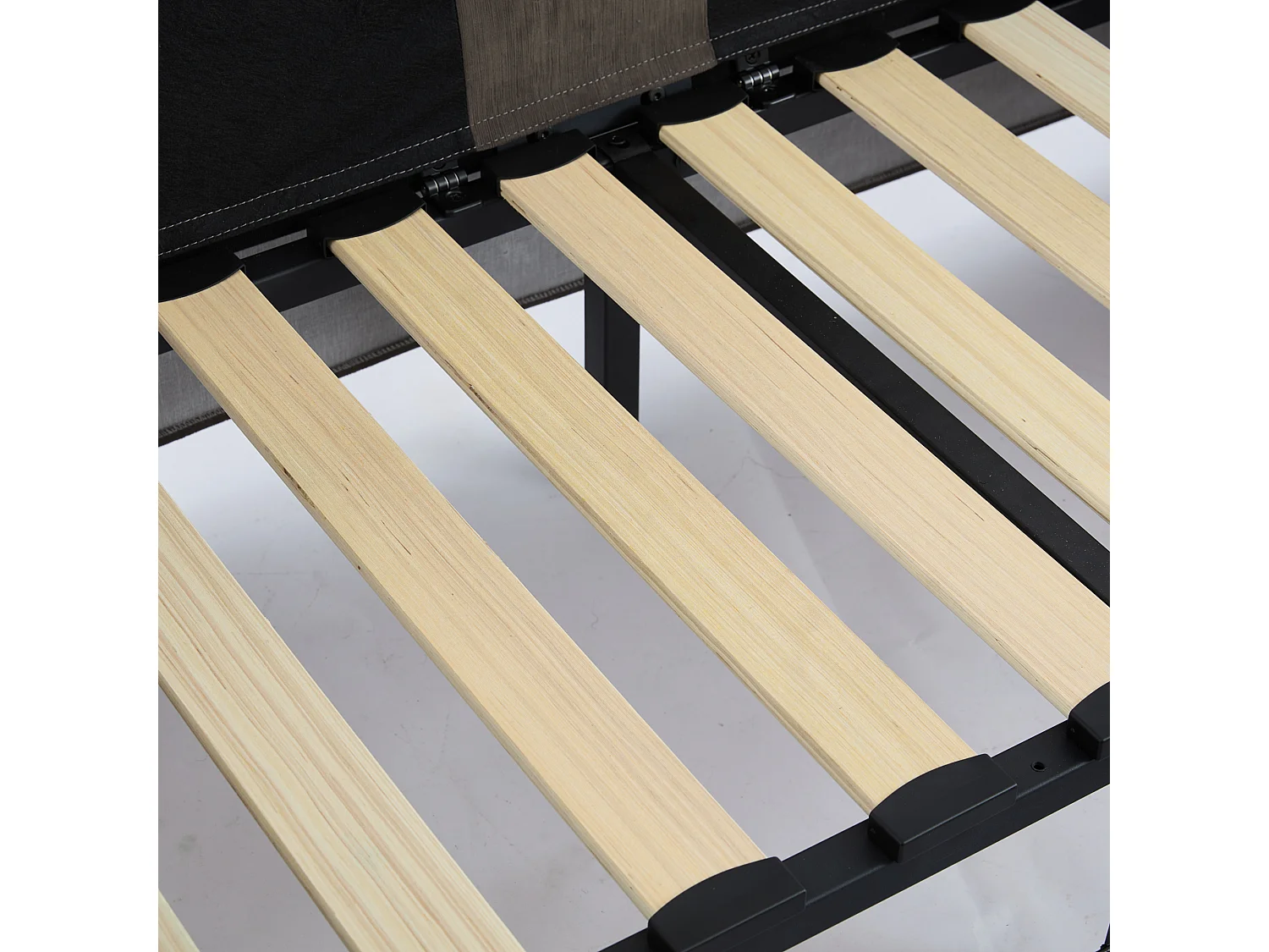 Canapé 2 places gris foncé - Canapé droit avec 2 tiroirs et dossier - tissu - pour salon