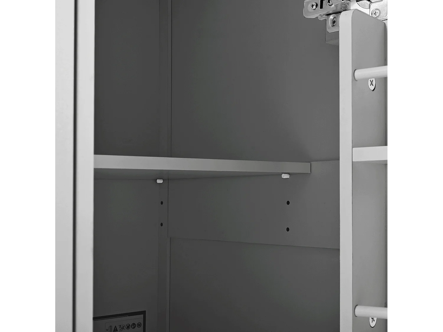 Carrito de cocina con 3 puertas y 3 cajones - Isla de cocina central con compartimento para basura y especiero - gris - para cocinas