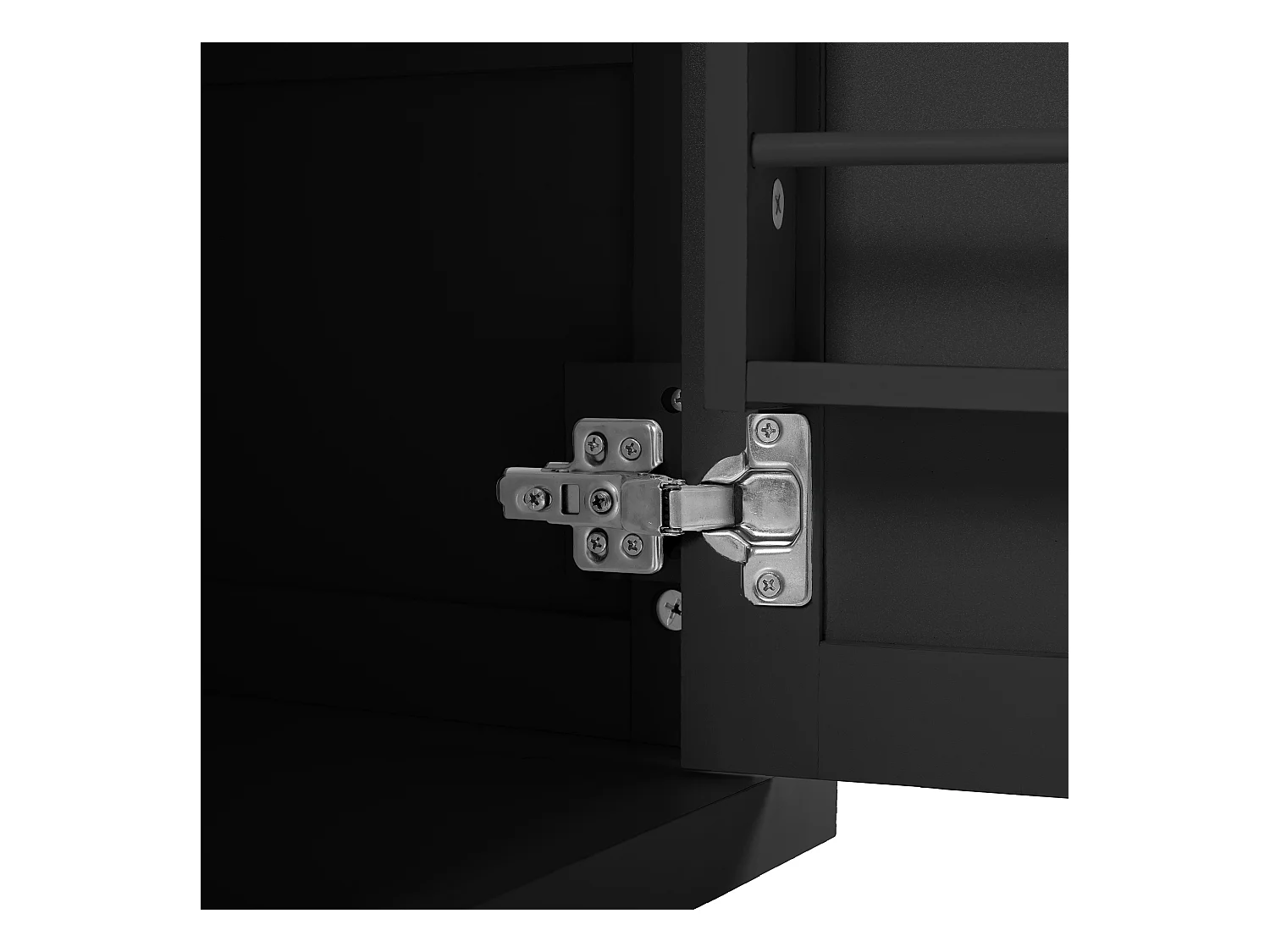 Desserte de cuisine 3 portes et 3 tiroirs - Îlot central de cuisine avec compartiment poubelle et étagère à épices - noir - pour cuisines