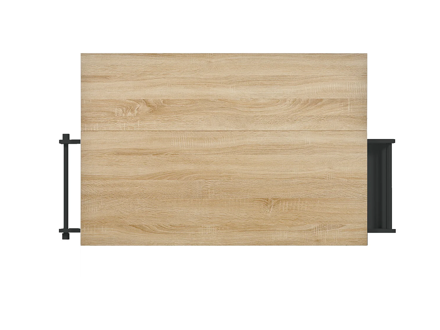 Desserte de cuisine 3 portes et 3 tiroirs - Îlot central de cuisine avec compartiment poubelle et étagère à épices - noir - pour cuisines