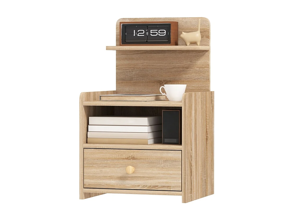 Table de chevet avec 1 tiroir - Table de chevet avec rangement - bois - pour chambre