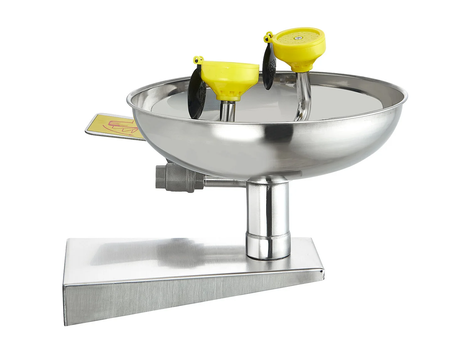 Station de Lavage SucceBuy Oculaire 27 cm, Douche Oculaire Murale en Acier Inoxydable, Lavabo d'Urgence 41x 33 x 24 cm, Dispositif de Nettoyage des Yeux