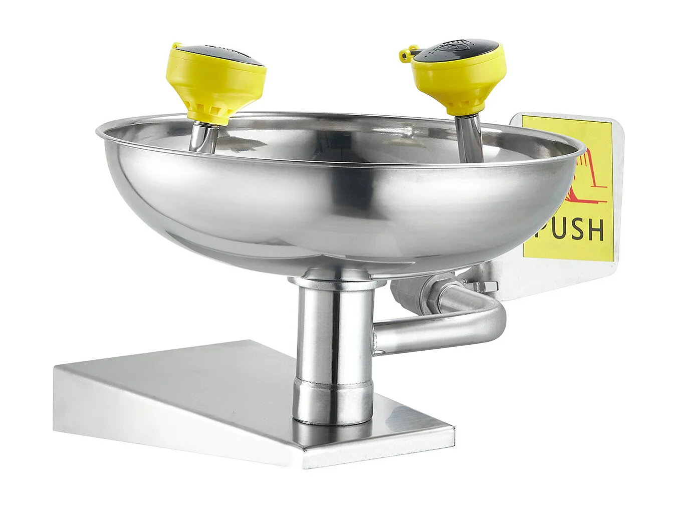 Station de Lavage SucceBuy Oculaire 27 cm, Douche Oculaire Murale en Acier Inoxydable, Lavabo d'Urgence 41x 33 x 24 cm, Dispositif de Nettoyage des Yeux