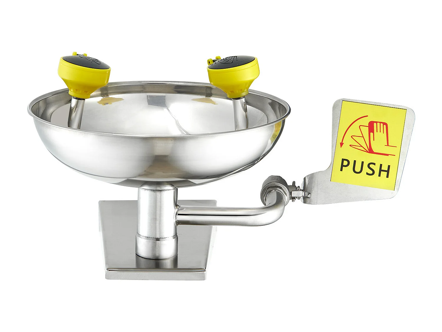 Station de Lavage SucceBuy Oculaire 27 cm, Douche Oculaire Murale en Acier Inoxydable, Lavabo d'Urgence 41x 33 x 24 cm, Dispositif de Nettoyage des Yeux