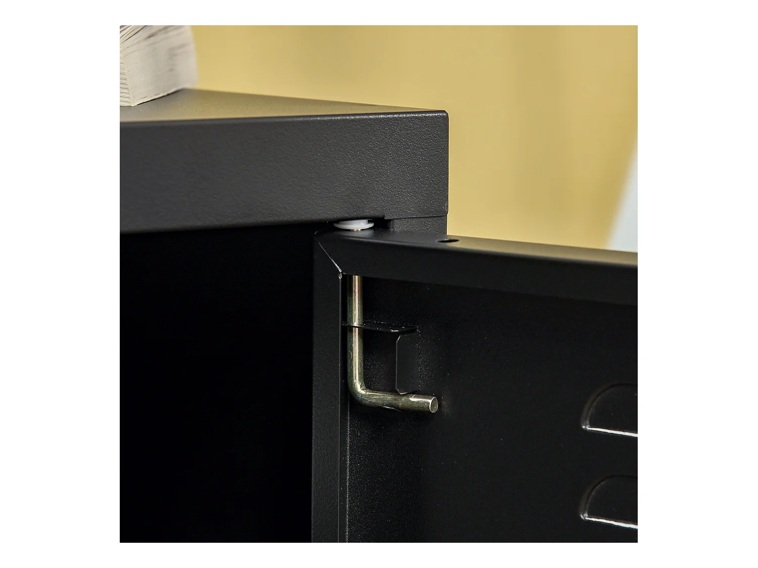 Table de chevet 1 porte - Table de chevet avec étagère réglable - noir - pour chambre