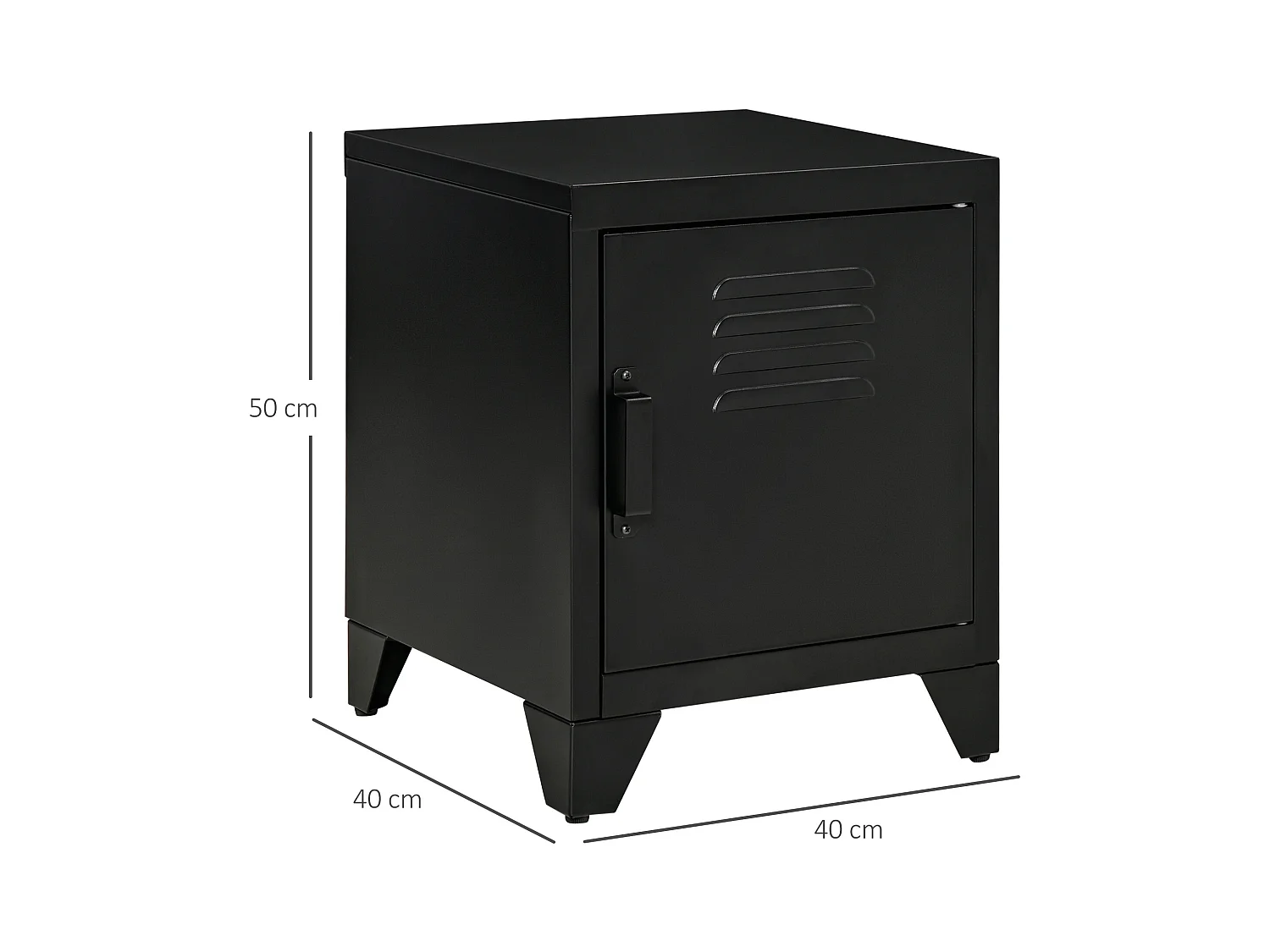 Table de chevet 1 porte - Table de chevet avec étagère réglable - noir - pour chambre