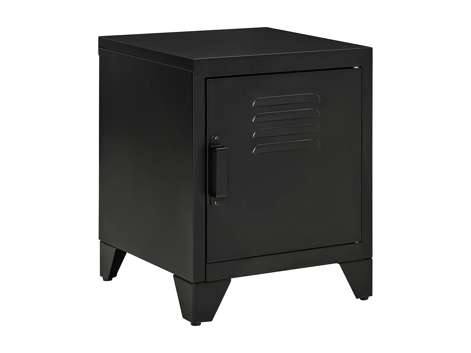 Comodino con 1 anta - Comodino con ripiano regolabile - nero - per camera da letto