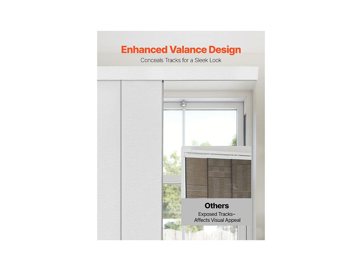 Store à Panneaux SucceBuy avec Rails Extensibles de 116 cm à 218 cm (Largeur), Rideaux Découpables Individuellement jusqu'à une Hauteur de 243 cm