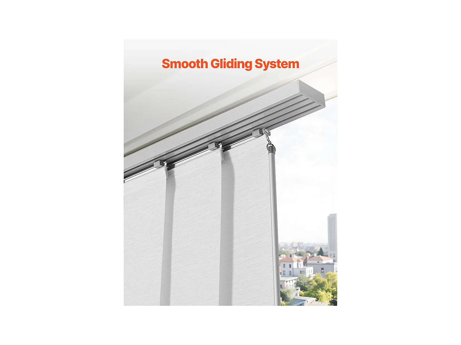 Store à Panneaux SucceBuy avec Rails Extensibles de 116 cm à 218 cm (Largeur), Rideaux Découpables Individuellement jusqu'à une Hauteur de 243 cm