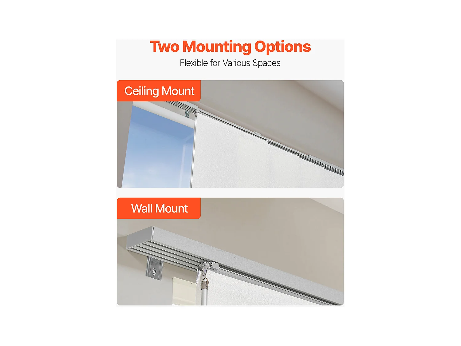 Store à Panneaux SucceBuy avec Rails Extensibles de 116 cm à 218 cm (Largeur), Rideaux Découpables Individuellement jusqu'à une Hauteur de 243 cm