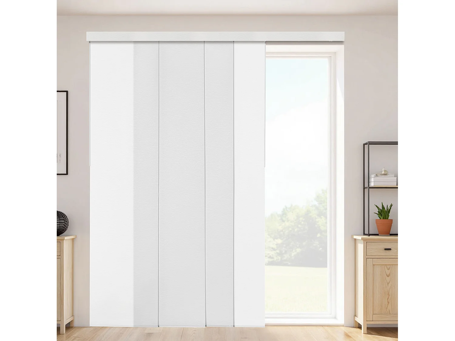 Store à Panneaux SucceBuy avec Rails Extensibles de 116 cm à 218 cm (Largeur), Rideaux Découpables Individuellement jusqu'à une Hauteur de 243 cm