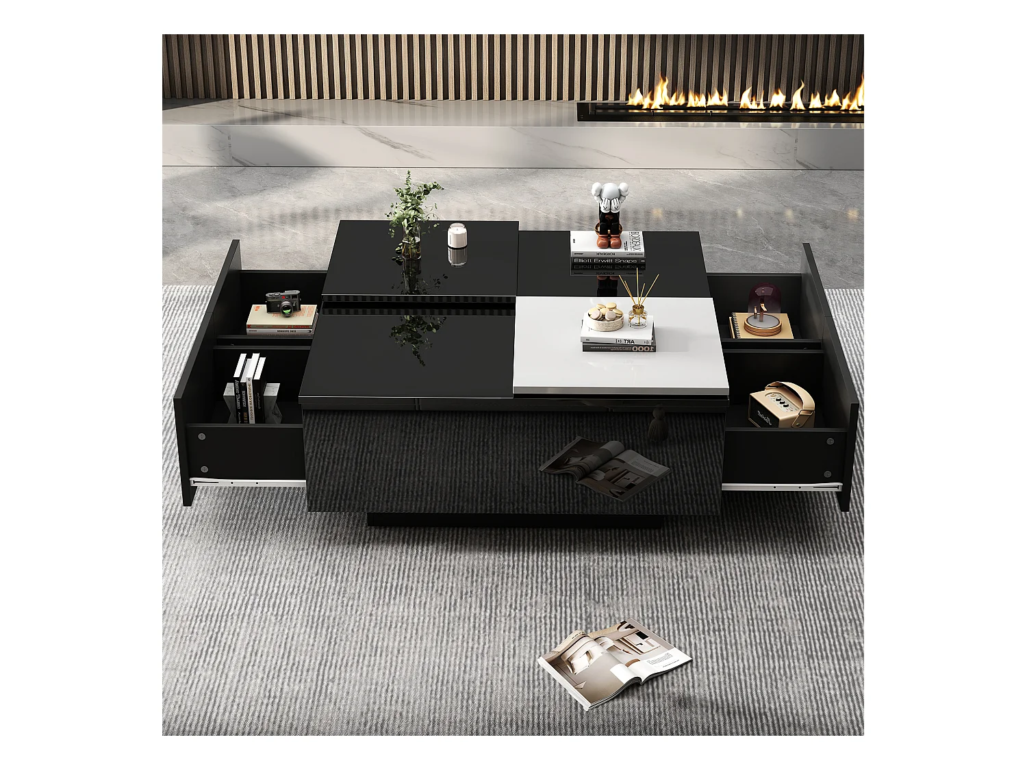 Lot de 2 tabourets de bar - Tabourets de bar avec dossier rembourré et capitonnage à boutons - velours gris