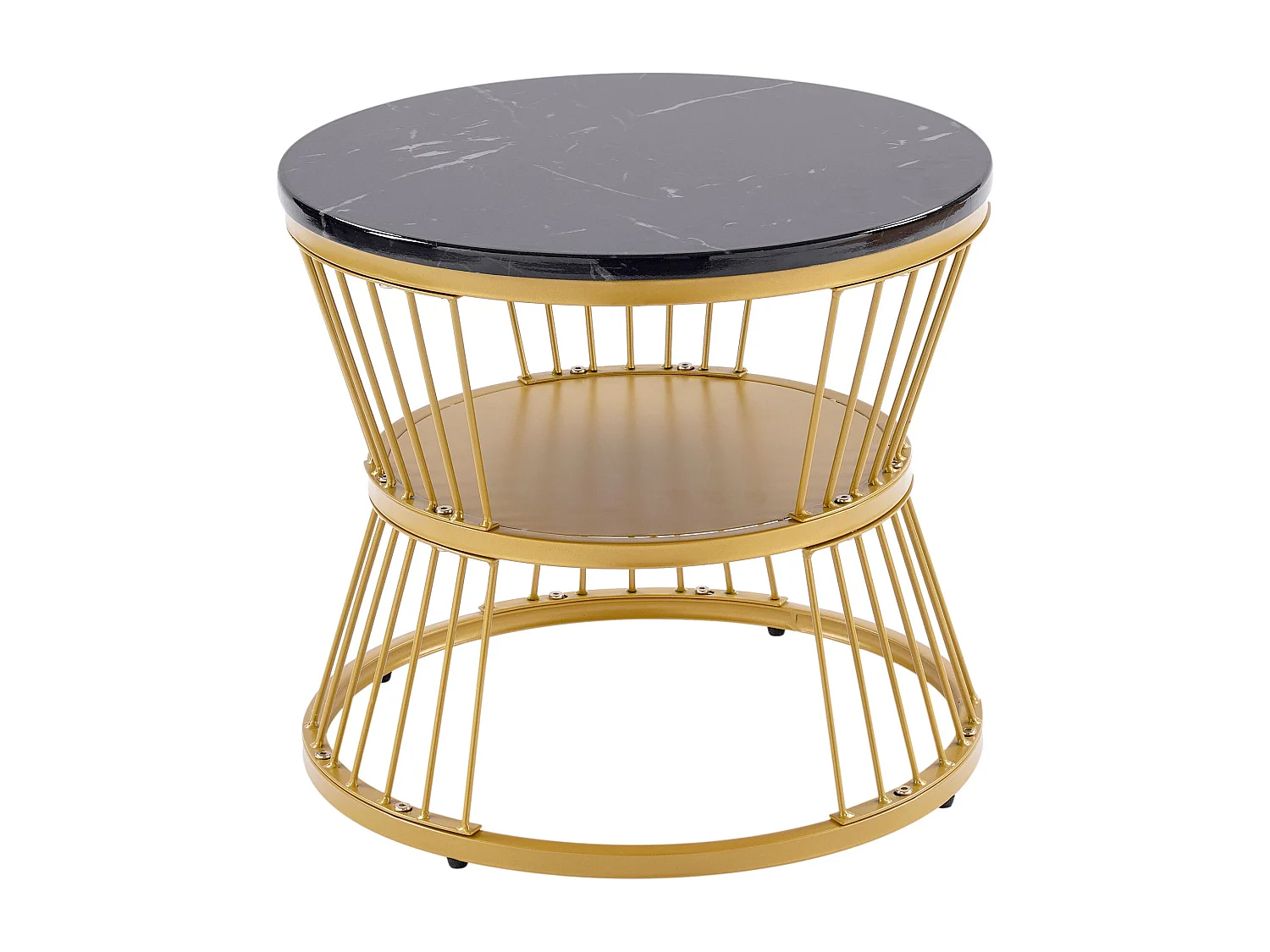 Table de chevet à 2 tiroirs - Table de chevet avec étagère ouverte - bois blanc - pour chambre