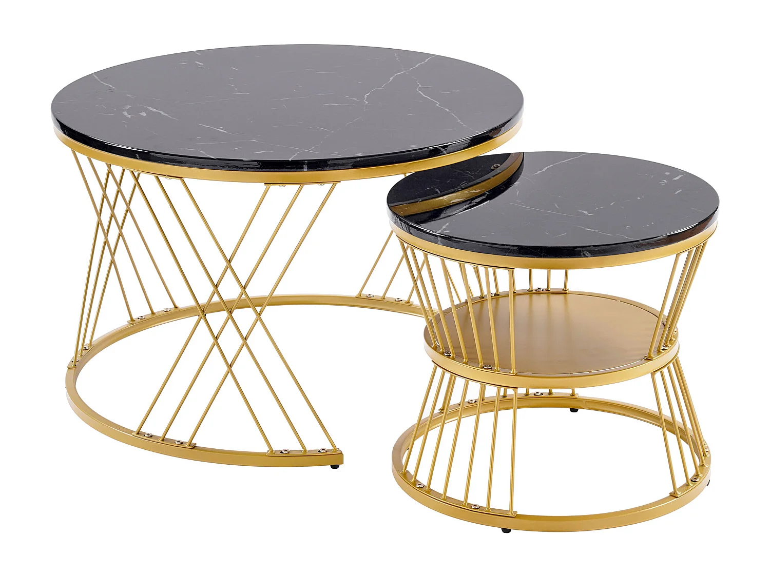 Table de chevet à 2 tiroirs - Table de chevet avec étagère ouverte - bois blanc - pour chambre