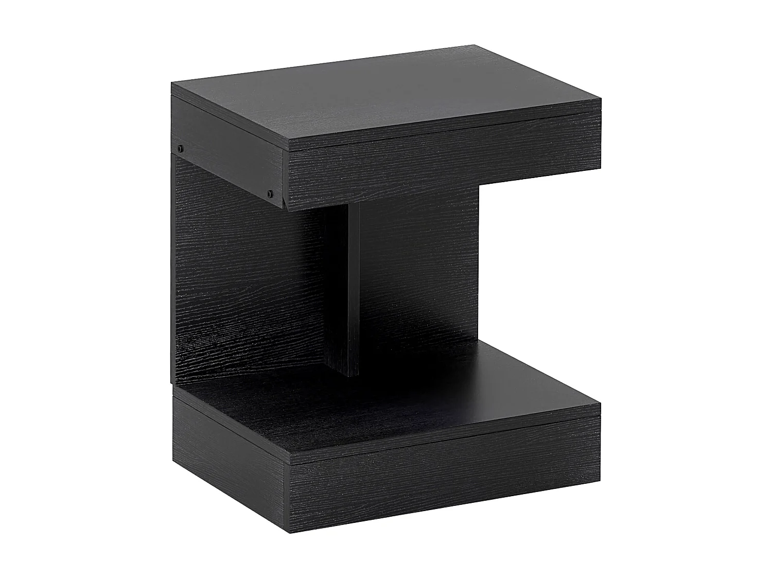 Table de chevet avec 1 tiroir - Table de chevet avec étagère - noire - pour salon et chambre