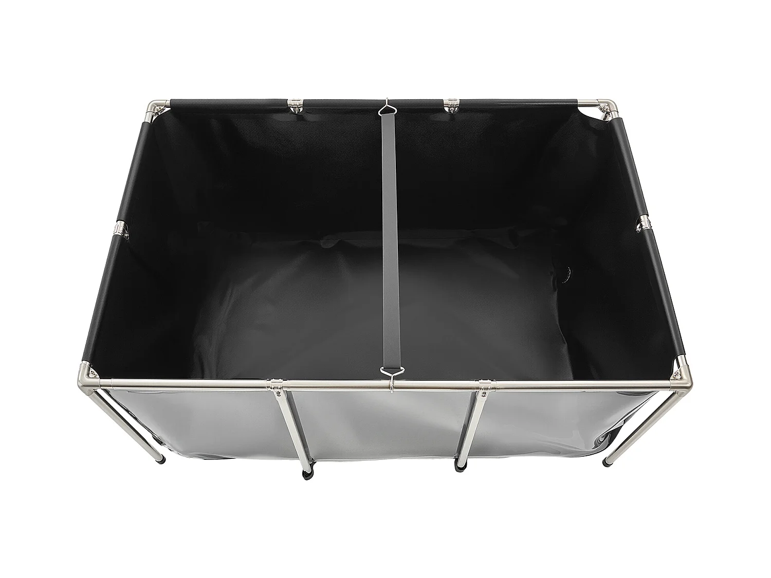 Zbiornik na Ryby SucceBuy z Płótna, Zbiornik na Wodę 1023,3 L, Zbiornik na Koi z PVC z Oknem Obserwacyjnym, Akwarium z Ramą ze Stali Nierdzewnej