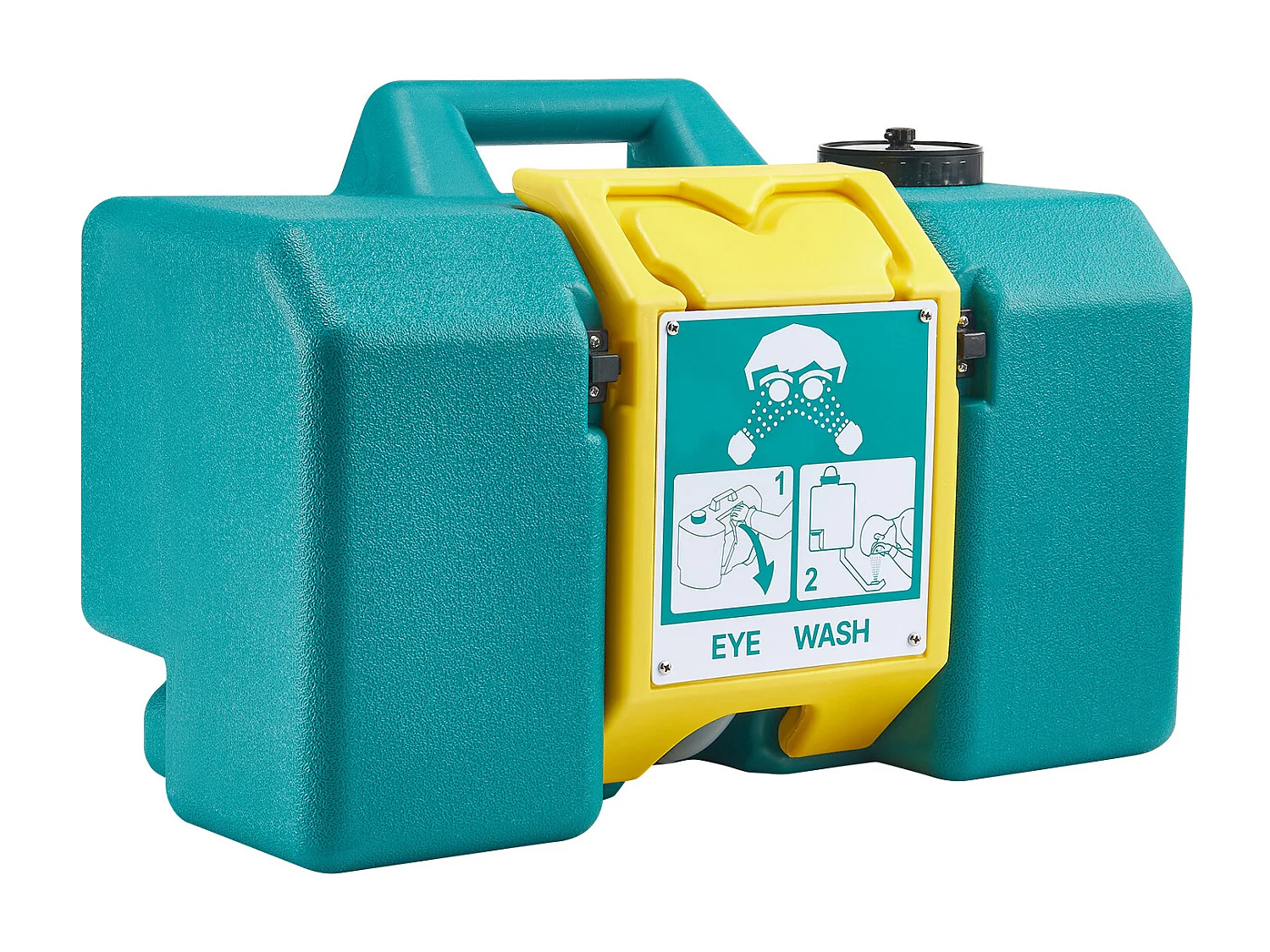 Estação de Lavagem SucceBuy Ocular 30 L, Conformes com Normas OSHA, para Montagem em Parede ou Chão, Unidade de Lavagem Ocular de Emergência com Dois Bicos