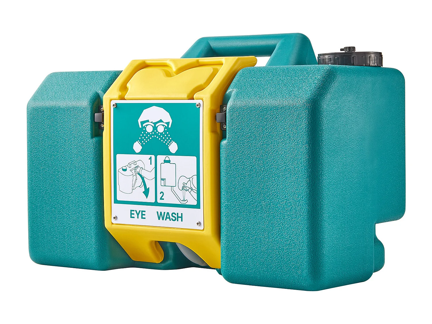Estação de Lavagem SucceBuy Ocular 30 L, Conformes com Normas OSHA, para Montagem em Parede ou Chão, Unidade de Lavagem Ocular de Emergência com Dois Bicos