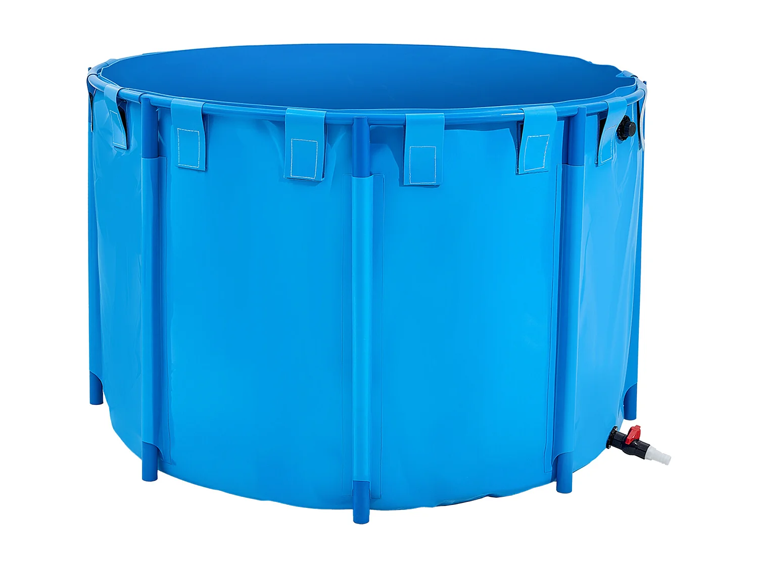 Tanque para Peixes SucceBuy Dobrável em Lona, Capacidade 1700 L, Aquário Redondo em PVC com Moldura Resistente e Válvula de Dreno, Ideal para Criação de Koi