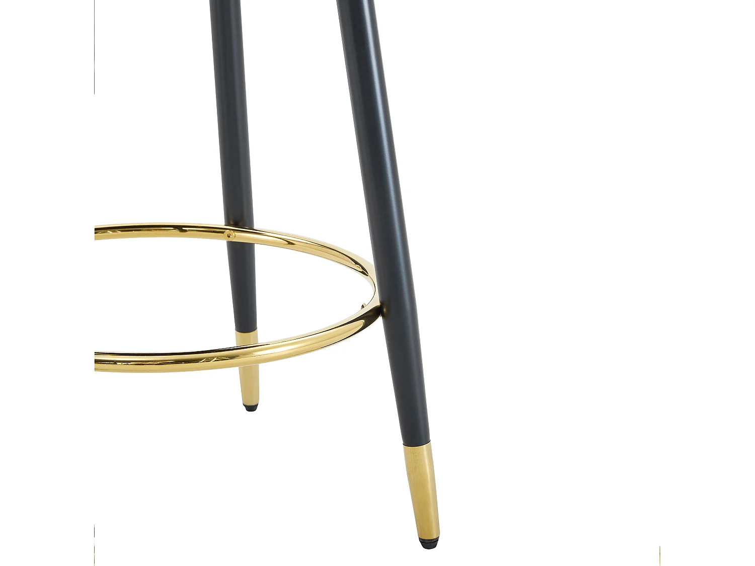 Lot de 2 tabourets de bar - Tabouret de bar pivotant avec dossier et repose-pieds en métal - blanc PU - pour salles à manger et terrasses