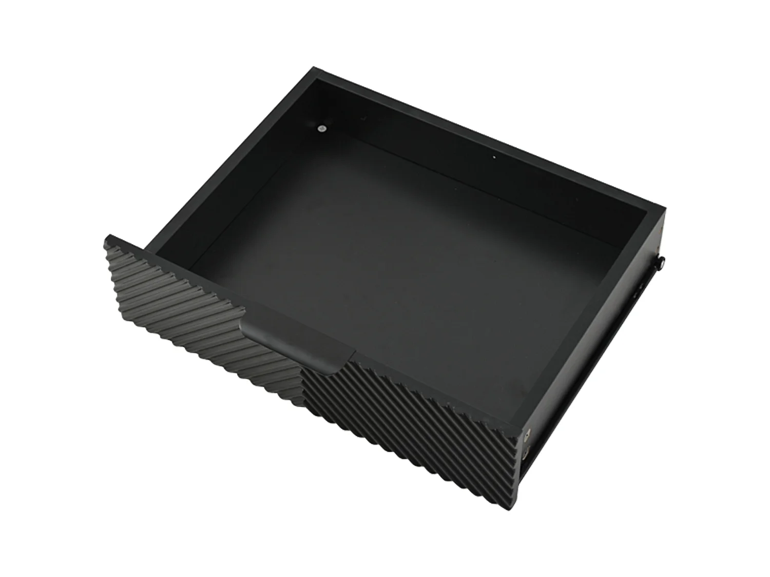 Meuble TV noir - Meuble TV avec 2 portes et 2 tiroirs - rangement ouvert - pour salon