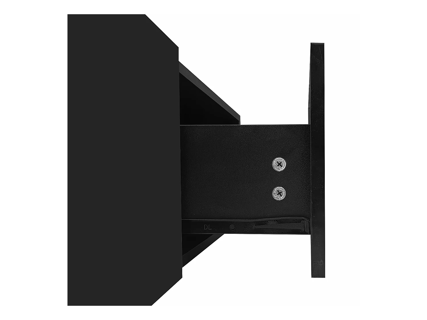 Meuble TV 2 tiroirs - Meuble TV avec éclairage LED et compartiments de rangement - noir