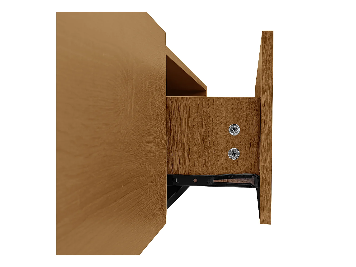 Meuble TV 2 tiroirs - Meuble TV avec éclairage LED et compartiments de rangement - bois