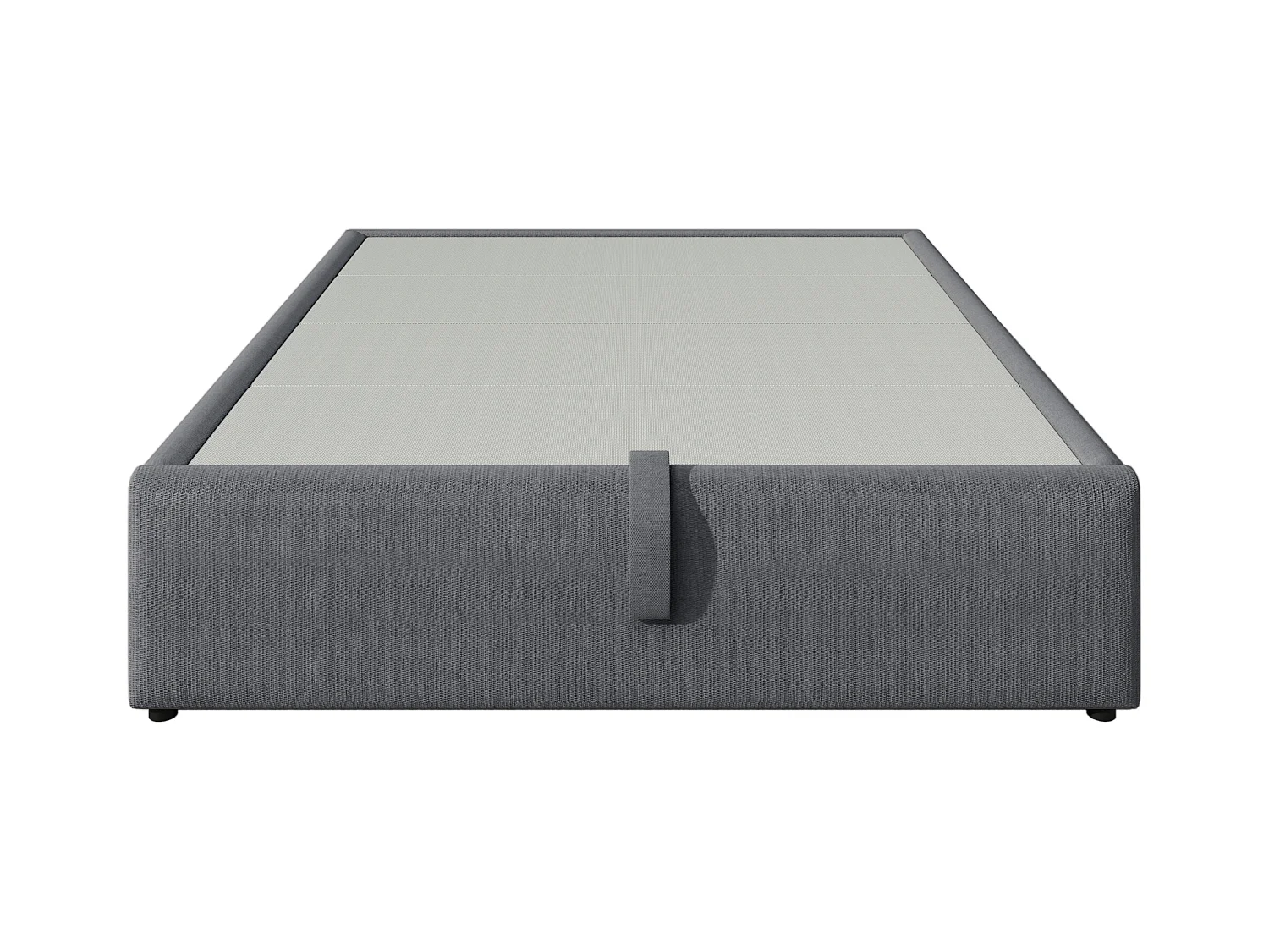 Lit coffre 160 x 200 cm - Lit enfant avec port USB et poche de rangement - lin gris - sans matelas
