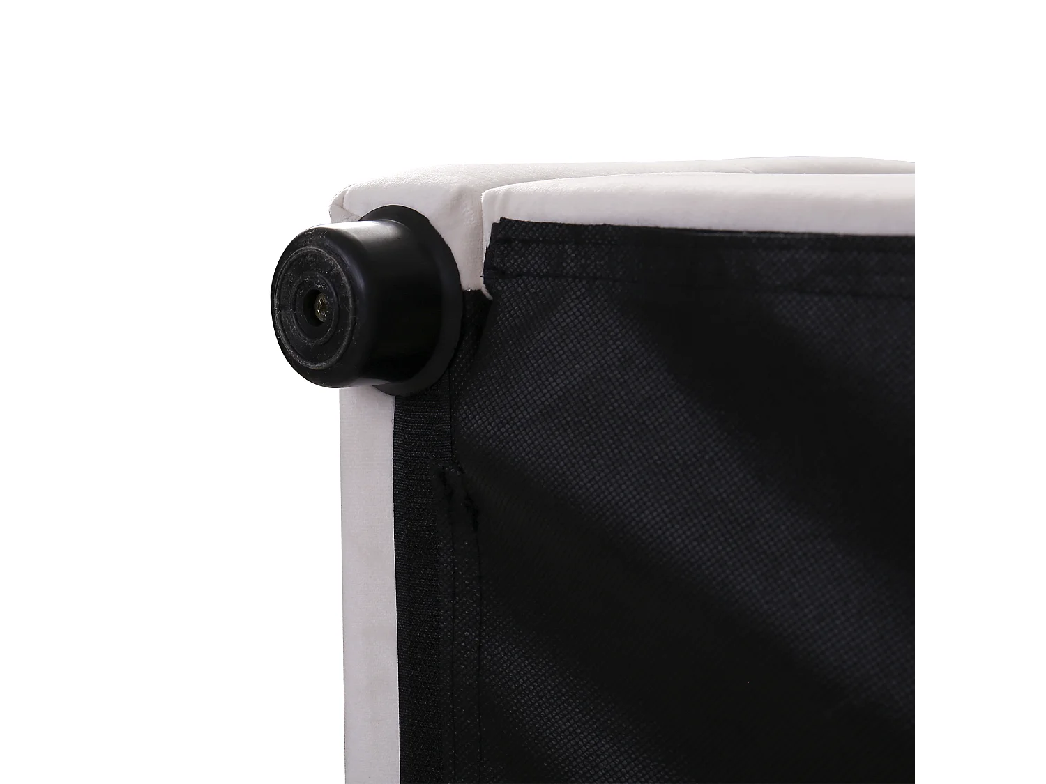 Lit coffre 140 x 200 cm - Lit double avec tête de lit réglable en hauteur - velours blanc - sans matelas