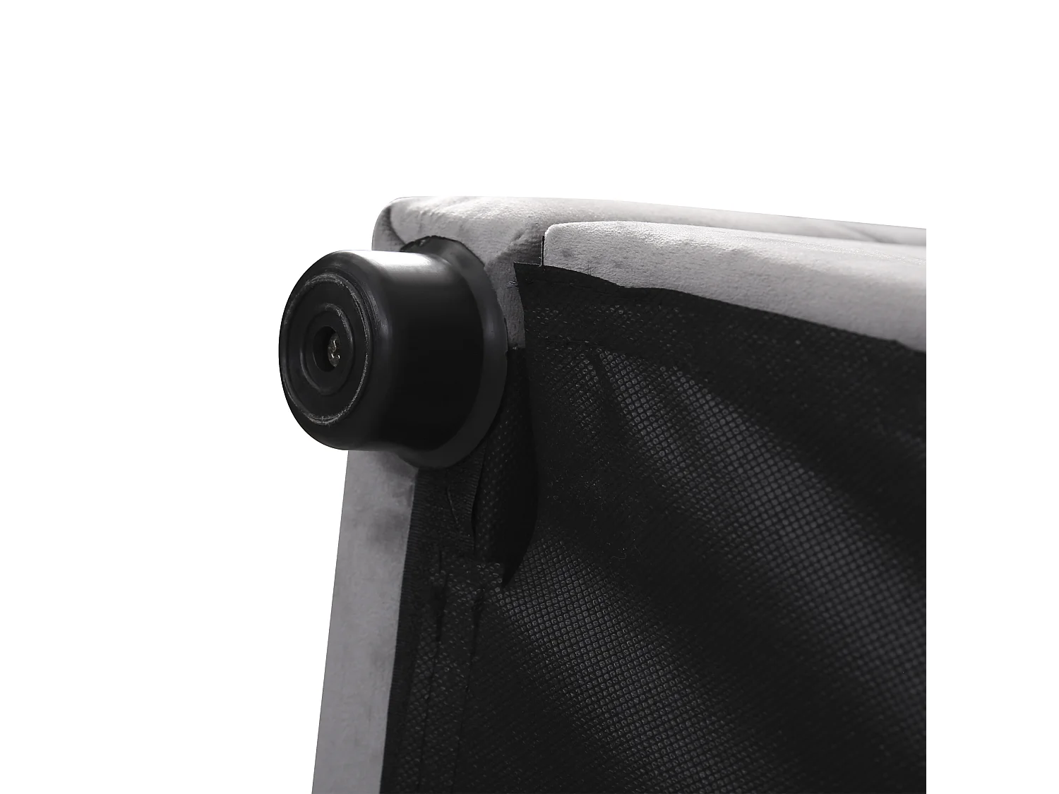 Lit coffre 140 x 200 cm - Lit double avec tête de lit réglable en hauteur - velours gris - sans matelas