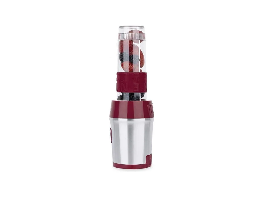 Mini blender - H.Koenig - SMOO10 - 300 W - 570 mL - Framboise - 2 gourdes incluses