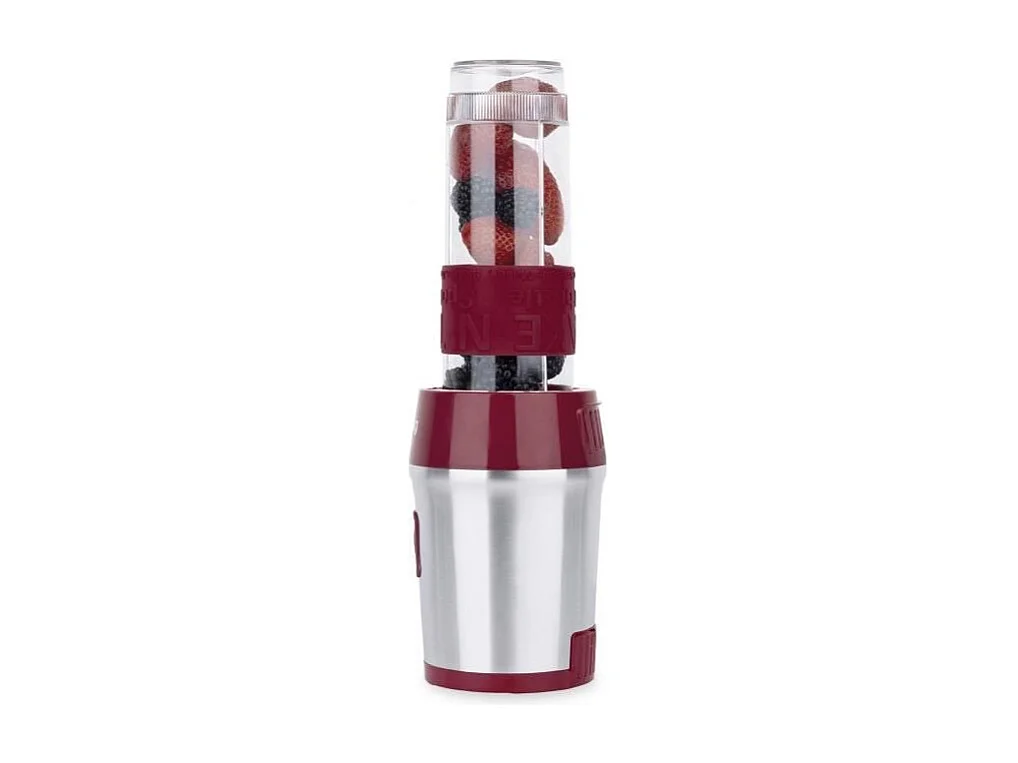 Mini blender - H.Koenig - SMOO10 - 300 W - 570 mL - Framboise - 2 gourdes incluses