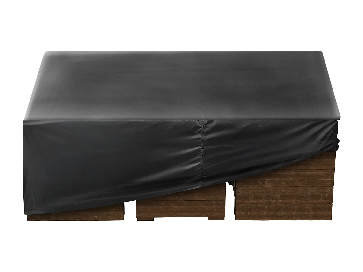 Housse de Meubles de Jardin SucceBuy, 320x320x81 cm, Bâche de Protection pour Mobiliers d’Extérieur en 420D Imperméable et Résistante, Toutes Saisons, Noir