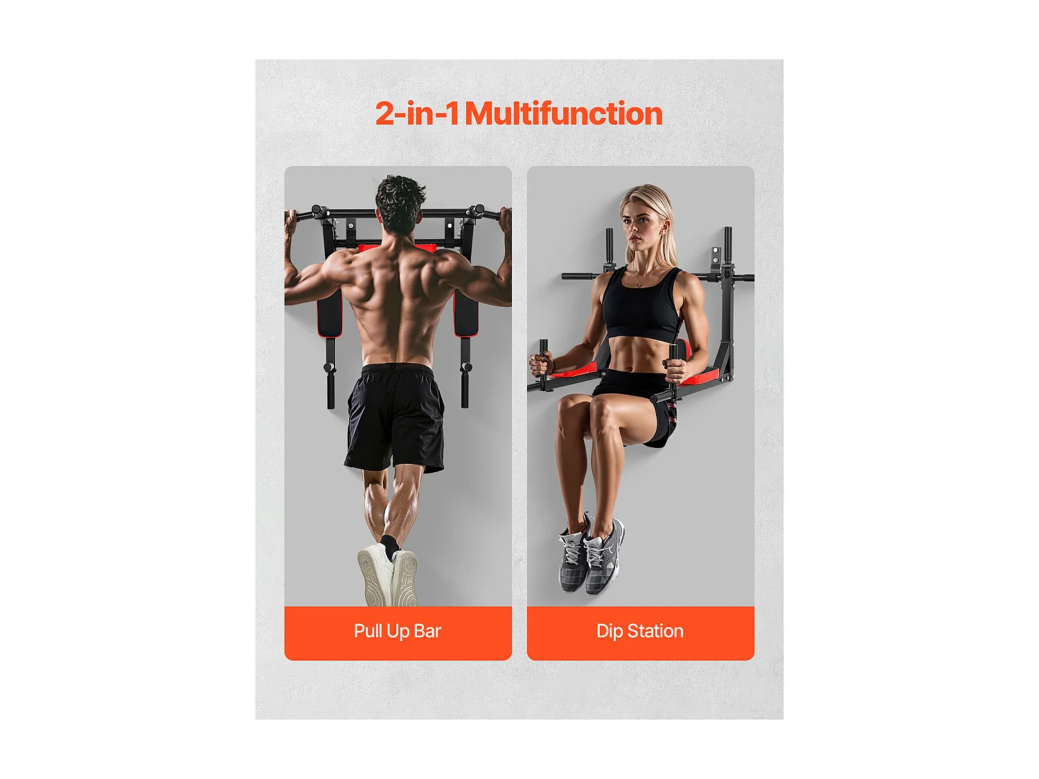 Barre de Traction SucceBuy, Barre de Fitness Murale, en Acier Robuste, Charge de 200 kg, Station d'Entraînement pour Tractions, pour Salle de Sport à Domicile