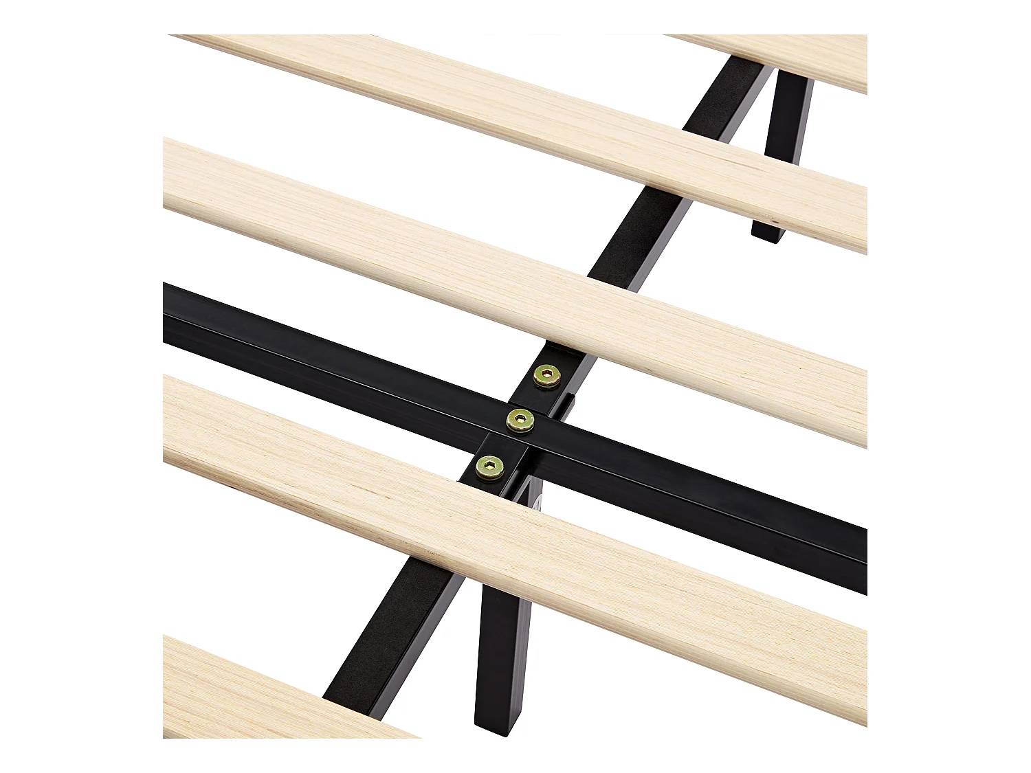 Lit adulte 140 x 200 cm - Lit double avec éclairage LED et quatre tiroirs - PU noir - sans matelas