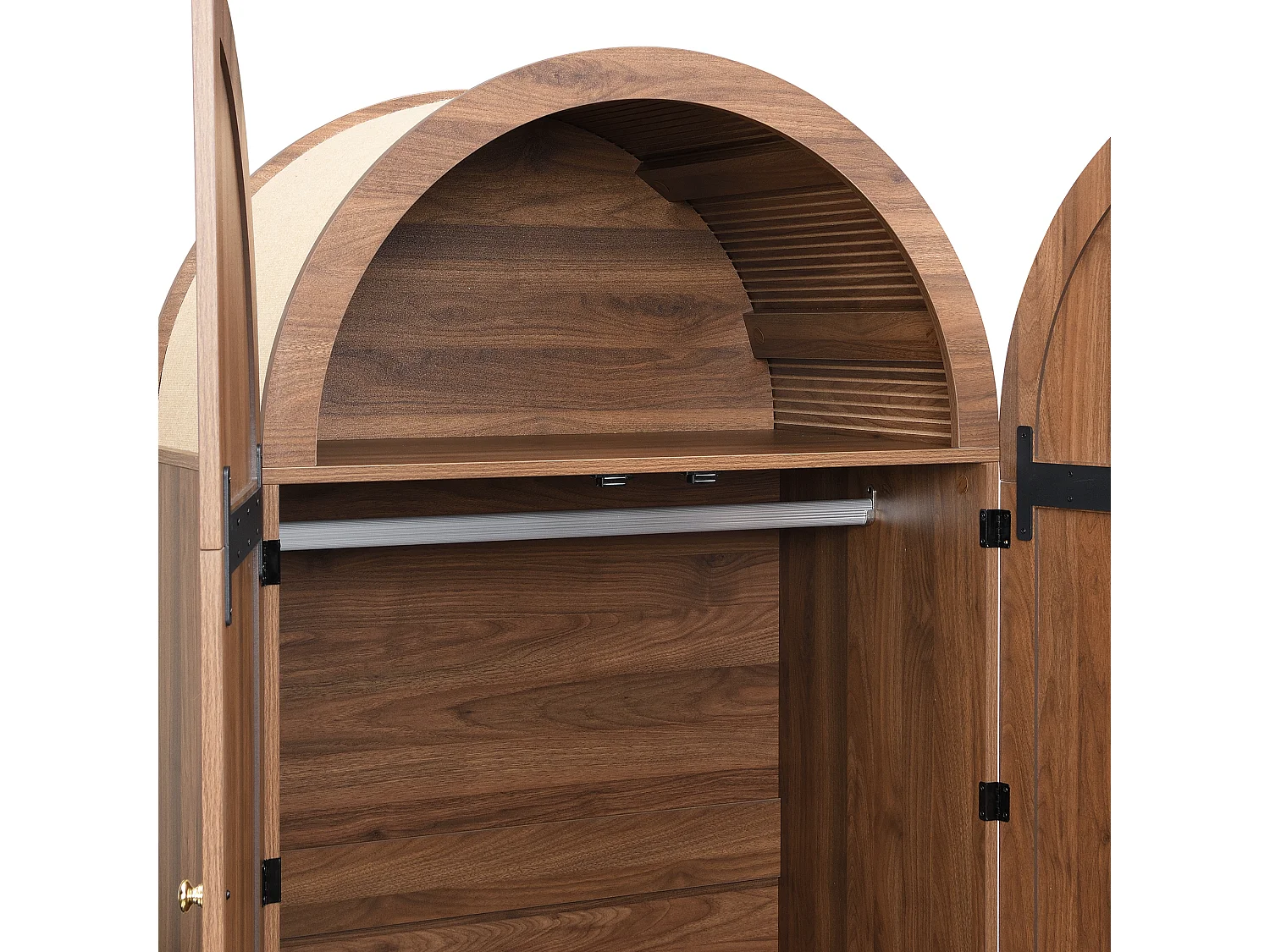 Porte manteau en noyer – Armoire 2 portes et 1 tiroir – pour les chambres et les dressings