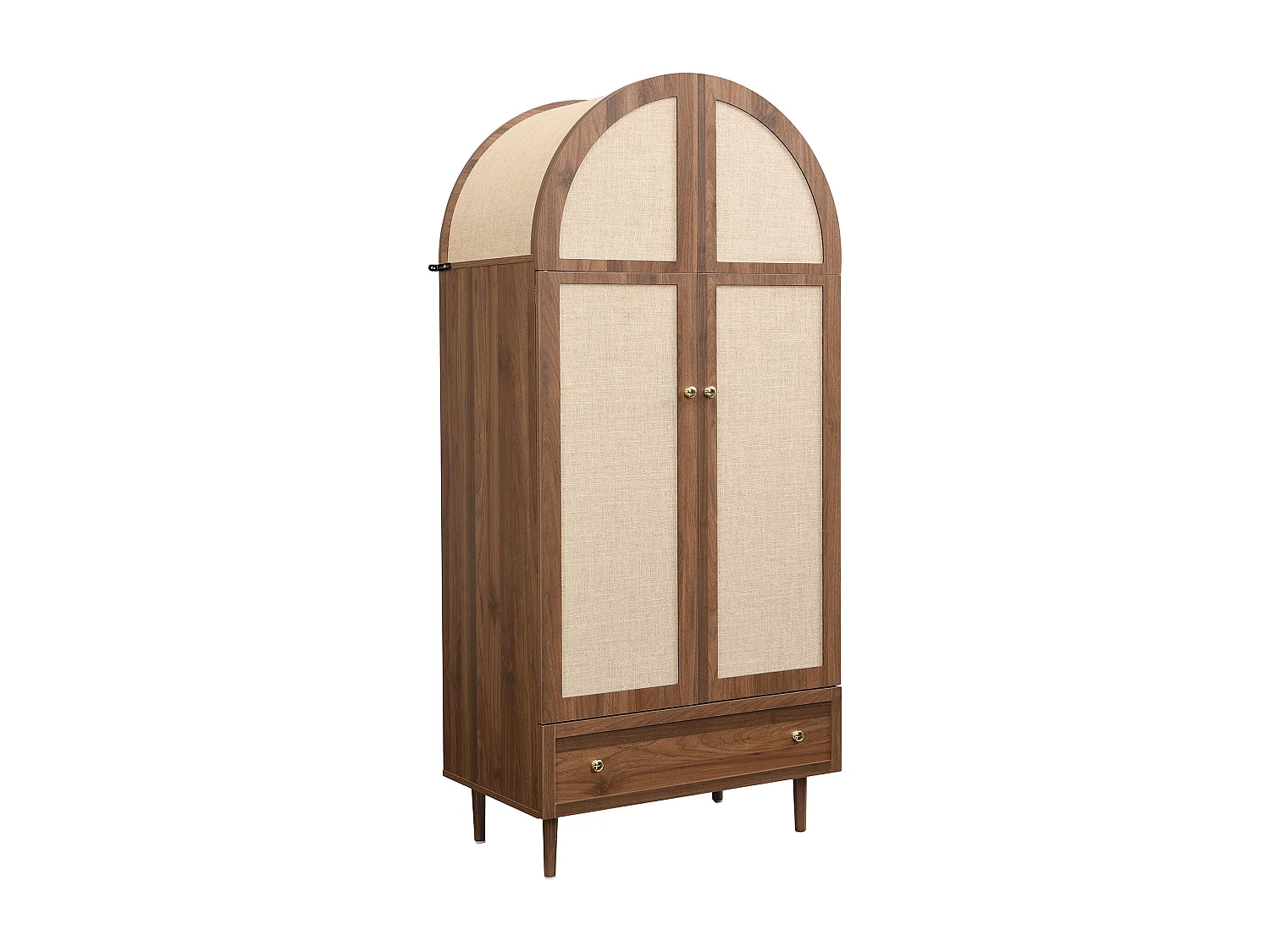 Porte manteau en noyer – Armoire 2 portes et 1 tiroir – pour les chambres et les dressings